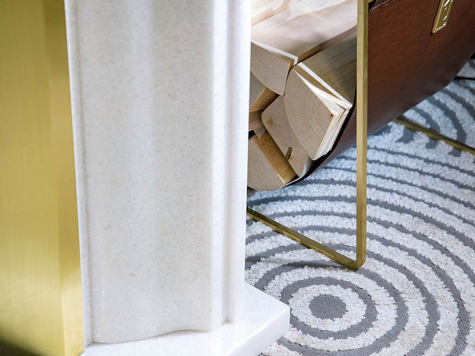 Камин мраморный FURNITEK FG-05001 латунь