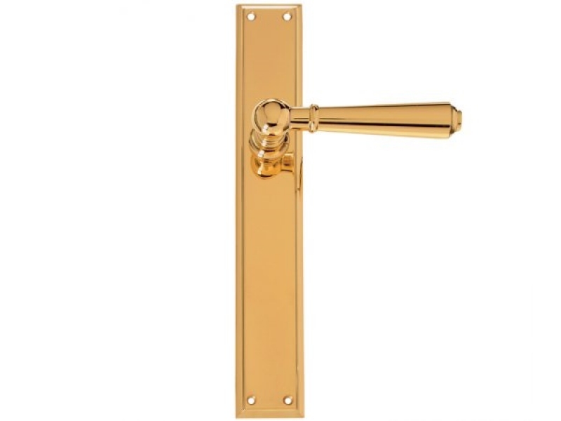 Дверная ручка на планке Enrico Cassina ALEKSANDRA C14210 полированная латунь