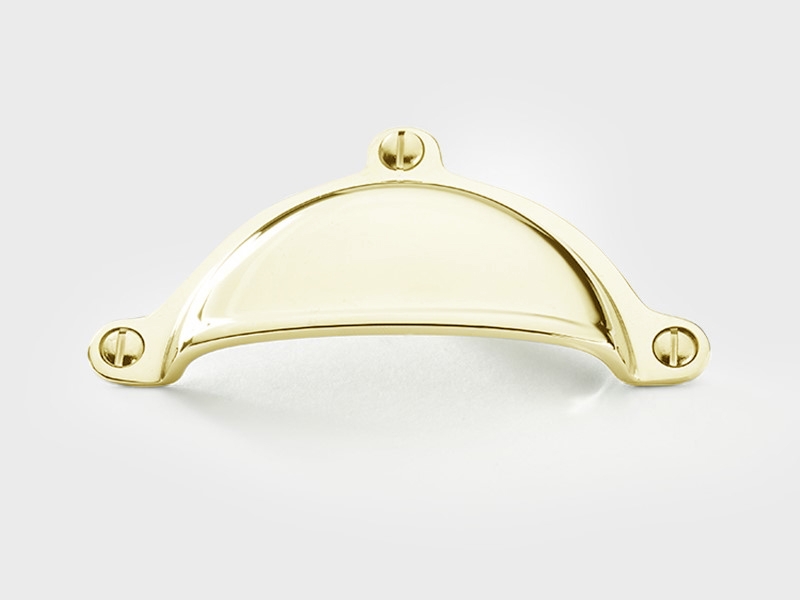 Мебельная ручка-ракушка Armac Martin Cotswold из полированной латуни