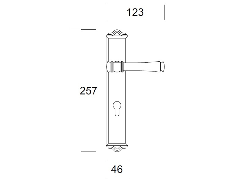 Дверная ручка на планке Salice Paolo FRESIA 3256