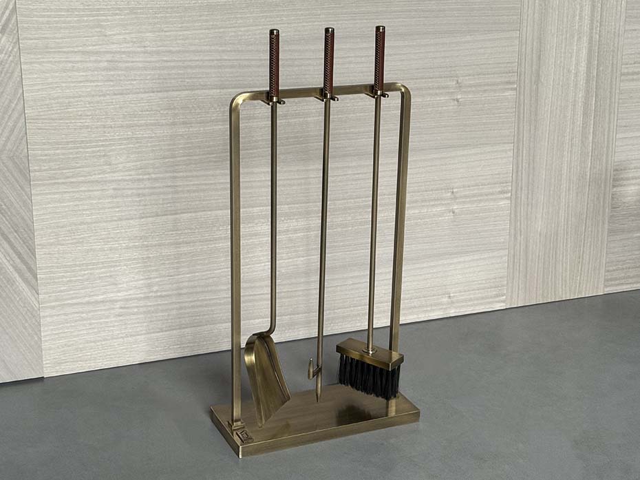 Каминный набор FURNITEK FG-05016 античная латунь