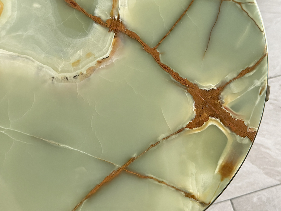 Стол кофейный Ar-Deco FG-077 круглый античная латунь