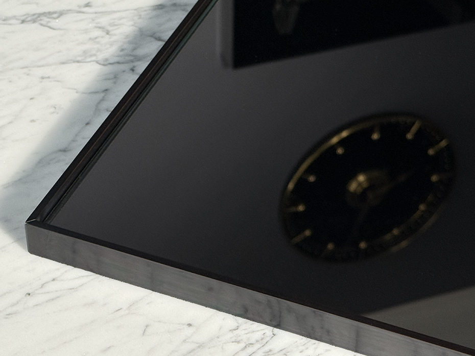 Зеркало прямоугольное в латунной раме FURNTEK FG-002031 чёрная бронза