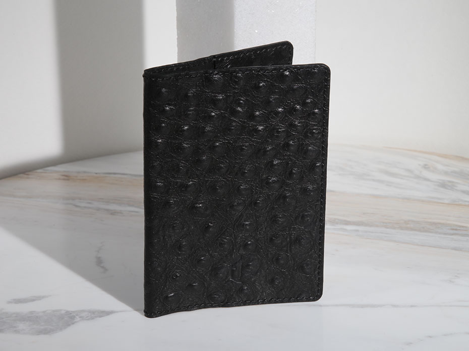 Обложка на паспорт FURNITEK модель FG-02028 из натуральной кожи цвет черный