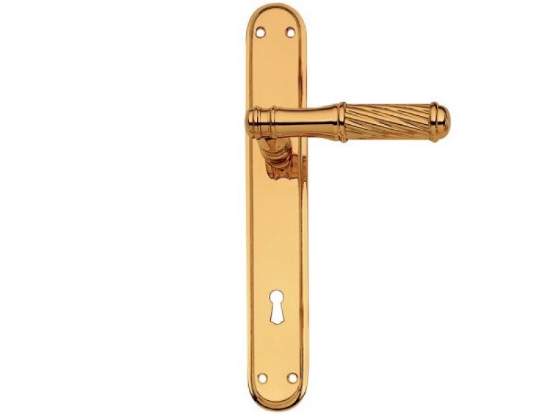 Дверная ручка на планке Enrico Cassina LILLY C17310 полированная латунь