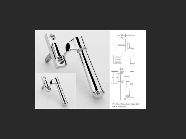 Оконная ручка Frank Allart 0306 полированный хром