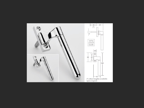 Оконная ручка Frank Allart 0352 полированный хром