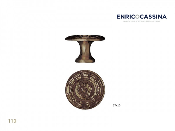 Мебельная ручка Enrico Cassina 110 матовая бронза