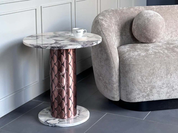 Стол кофейный Ar-Deco FG-039 круглый античная медь