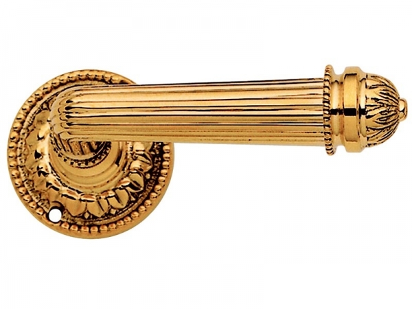 Дверная ручка на розетке Enrico Cassina CAROLINA C09011 золото 24к