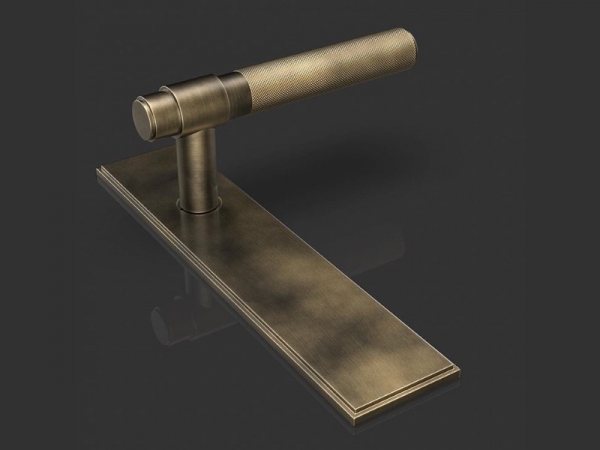 Дверная ручка на планке Oliver Knights Carlos матовая бронза