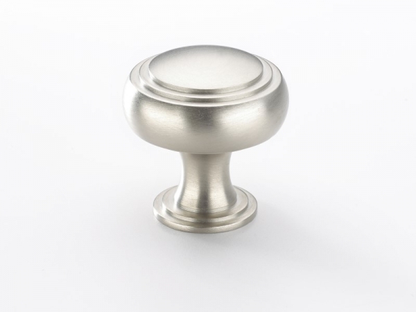 Мебельная ручка-кнопка Armac Martin Carlton матовый никель