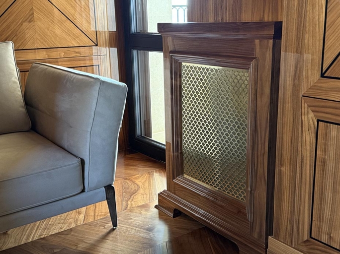 Решётка для экрана радиатора fg-30008 полированная латунь