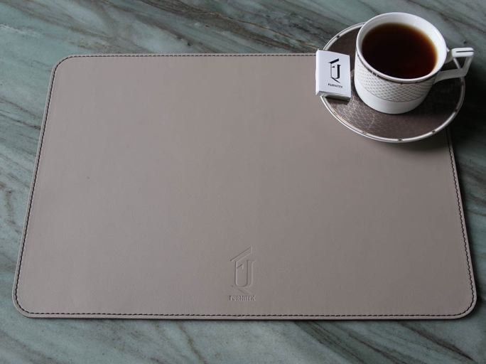 Сервировочная салфетка FURNITEK FG-03007 на стол из натуральной кожи и замши прямоугольная 450х330мм