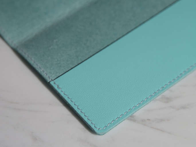 Обложка на паспорт FURNITEK модель FG-02027 из натуральной кожи цвет тифани