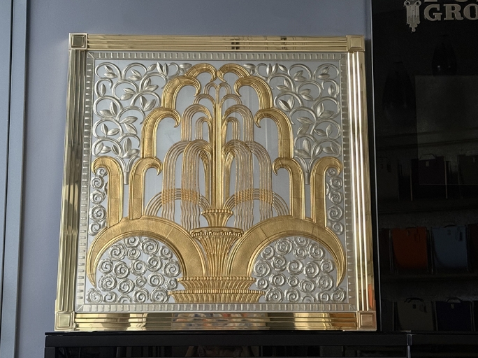 Картина со стеклом FURNITEK FG-306 в латунной раме