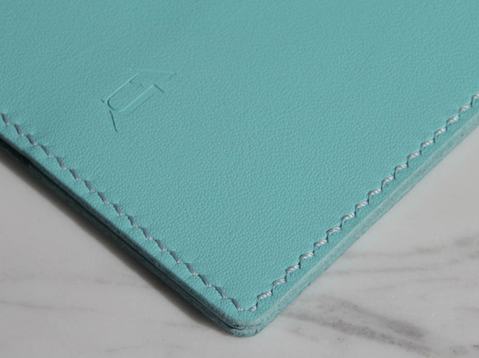 Обложка на паспорт FURNITEK модель FG-02027 из натуральной кожи цвет тифани