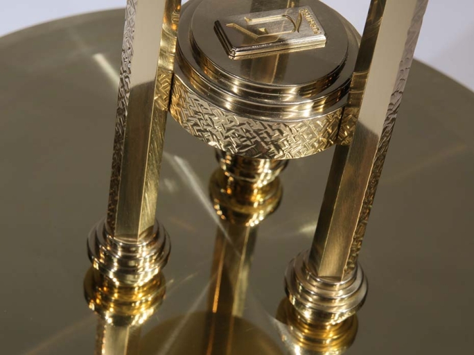 Стол кофейный Ar-Deco FG-066 круглый полированная латунь