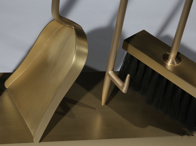 Каминный набор FURNITEK FG-05011 матовая латунь