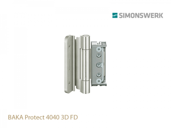 Петля оконная SIMONSWERK BAKA Protect 4040 3D FD до 160 кг (3 петли) цинк