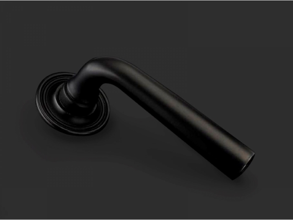 Дверная ручка на розетке Frank Allart 43435 чернёная латунь