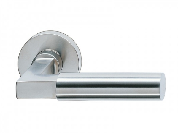 Дверная ручка на розетке P.Bisschop Веймар 1920/7/607 матовый хром