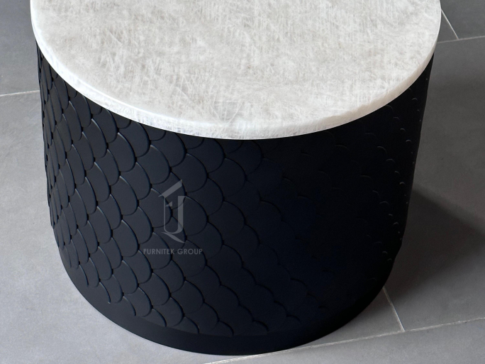 Стол журнальный Ar-Deco Furnitek FG-043 Черненая латунь