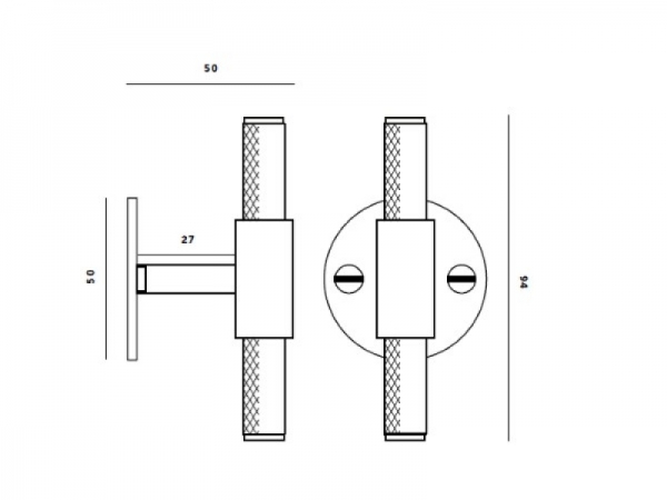Т образная ручка Buster & Punch UK-TB-HP-ST хром