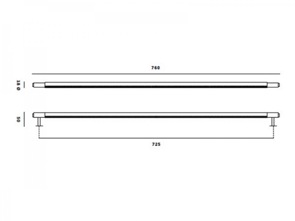 Ручка скоба мебельная Buster & Punch UK-CB-760-SM бронза