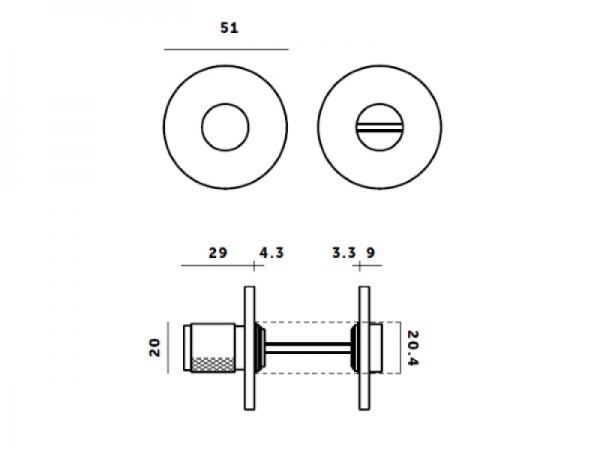 Сантехническая накладка Buster & Punch UK-TT-38-ST хром матовый 
