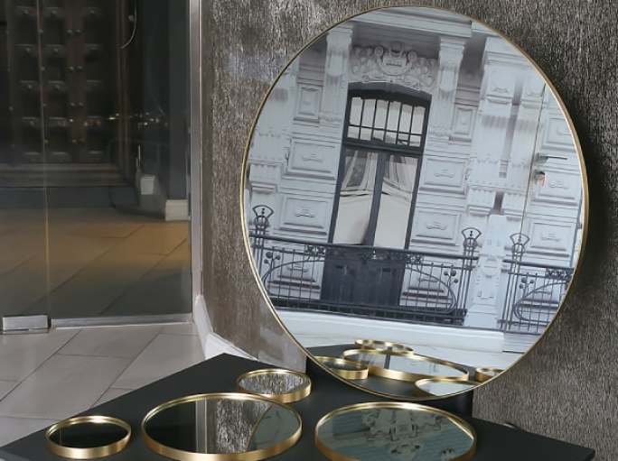 Зеркало круглое FG-10002025 матовая латунь