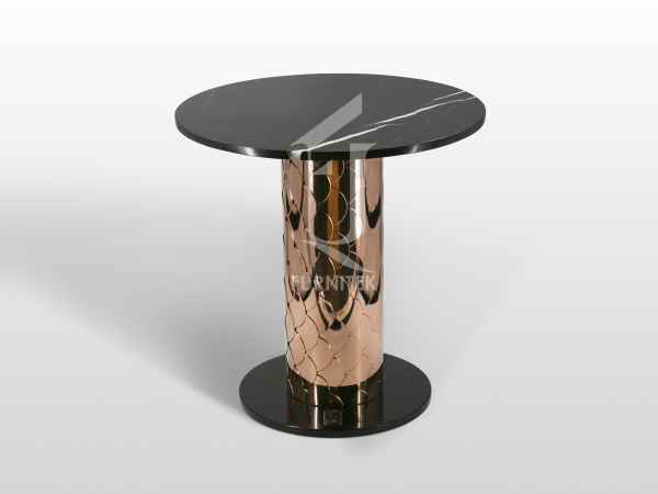 Кофейный стол из латуни и мрамора FURNITEK